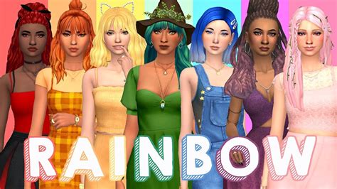Rainbow Witch Edition ️💛💚 Sims 4 Create A Sim Youtube