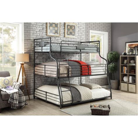 Harriet Bee Prather Twin Over Full Over Queen Triple Bunk Bed And Reviews