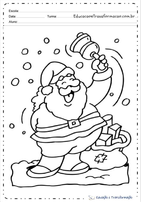 Papai Noel Para Pintar E Imprimir