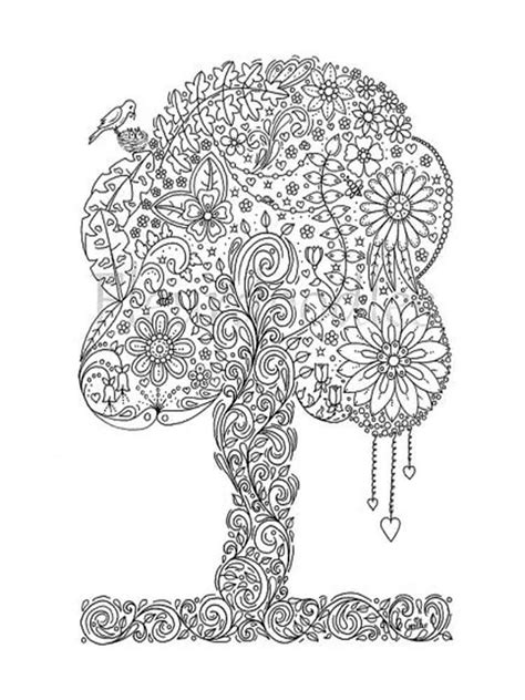 See more ideas about coloring pages, adult coloring pages, palm tree drawing. Tree coloring pages for adults. Free Printable Tree ...