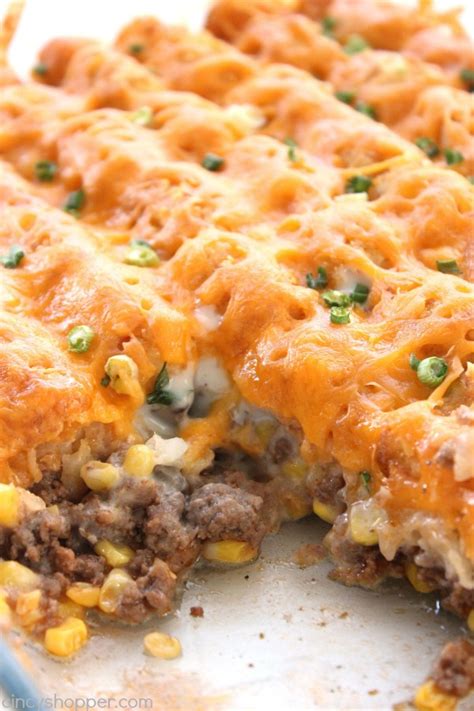 What can i make with ground beef tonight? tater tot breakfast casserole with cream of mushroom soup