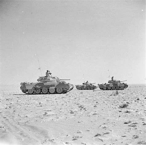 Crusader Tanks On Patrol In The Western Desert 28 August 1942