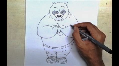 How To Draw Kung Fu Panda Step By Step Youtube