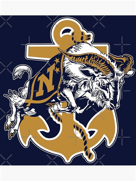 Navy Mascot Usna Naval Academy Bill The Goat And Anchor Poster For