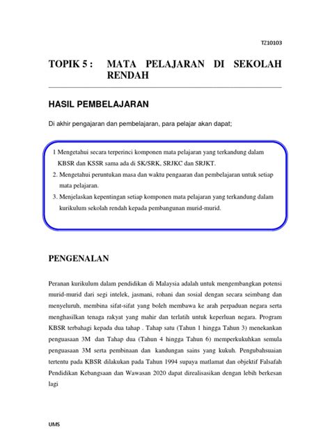 Selain daripada membaca menulis dan mengira, mereka akan disini, sgo akan cuba kongsikan senarai mata pelajaran sekolah rendah yang mungkin ramai dikalangan ibu bapa yang masih belum tahu. Topik 5 Mata Pelajaran Di Sekolah Rendah