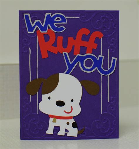 We Ruff You Valentines Dogs Happy Valentines Day Card Design