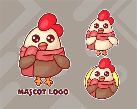 Premium Vector Set Of Cute Chicken Mascot Logo With Optional Appearance