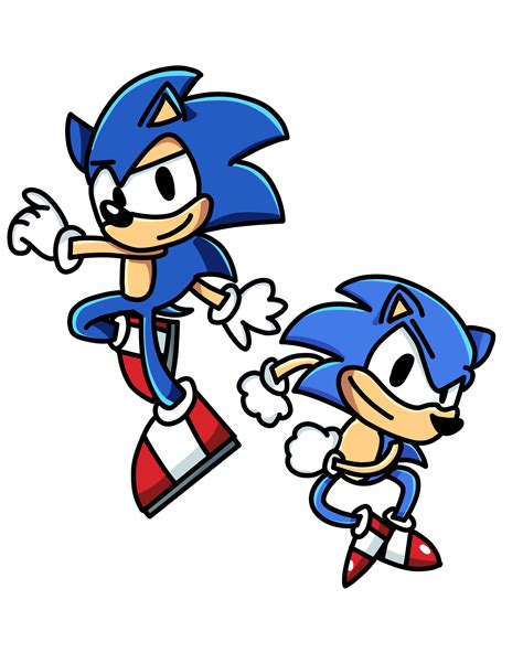 Modern Sonic And Classic Sonic Sonicthehedgehog