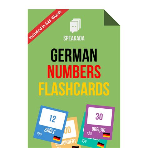 Counting In German German Numbers Flashcards Speakada