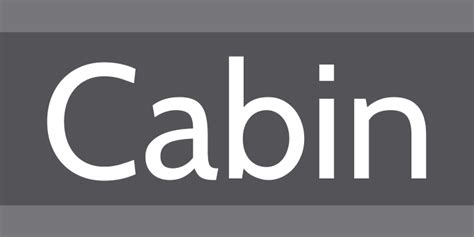 Check spelling or type a new query. Cabin | Font Zillion