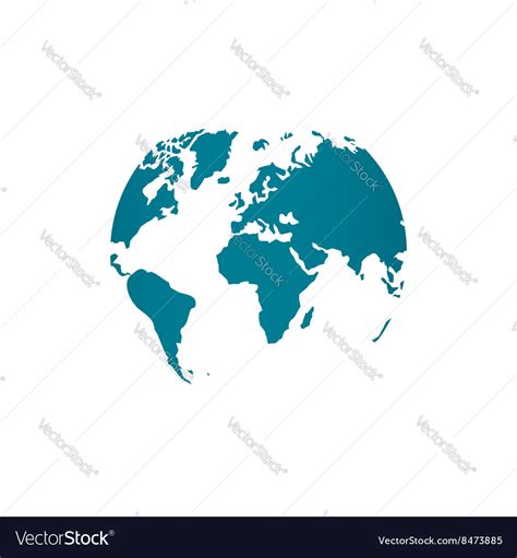 Blue World Globe Map