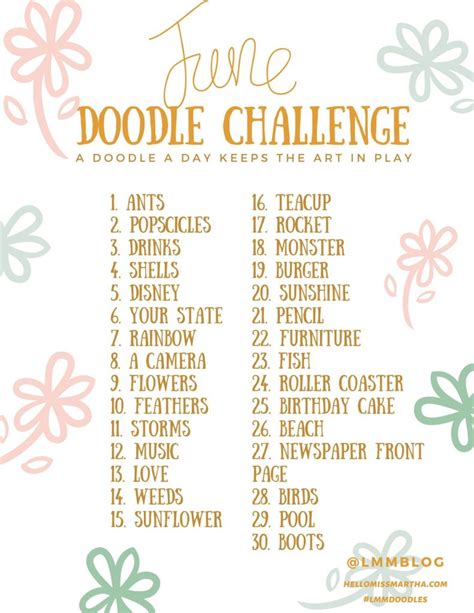 It began on april 9 and ended may 8, one week before the start of the regular season. June Doodle Challenge ⋆ Little Miss Martha