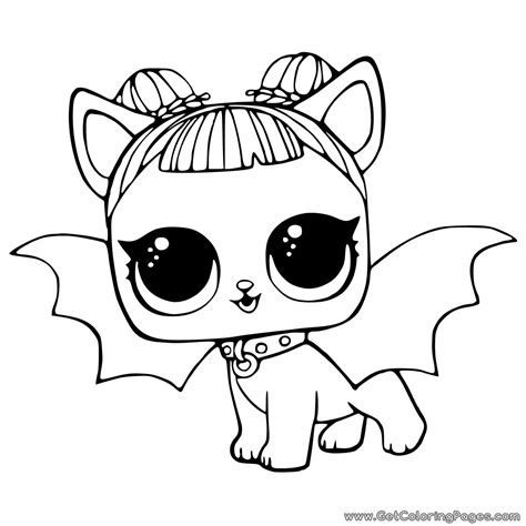 Dog printable coloring pages derofc club. LOL Pets Coloring Pages Cute Midnight Pup with Devil Wings ...