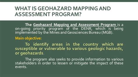 Geohazard Mapping And Assessment Program