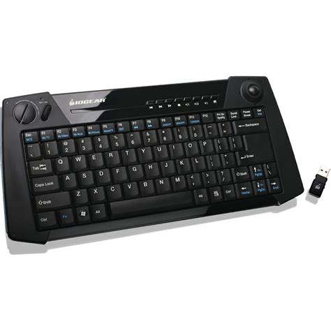 Iogear 24ghz Multimedia Keyboard With Laser Trackball Gkm561rw4