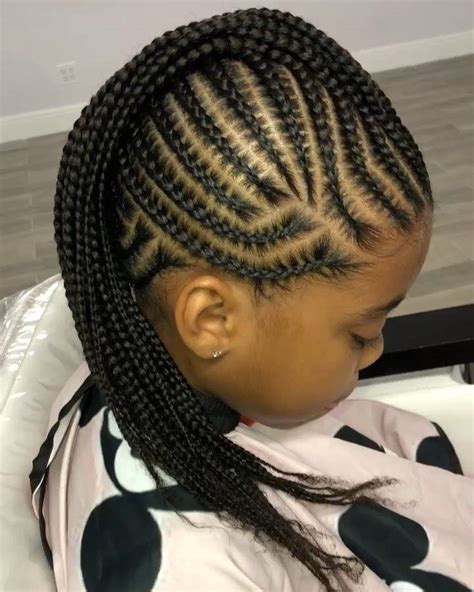 Kids braided hairstyles includes enormous styles with braids like updo, bun, ponytail, cornrows braided ponytail hairstyles for kids. Braids so crisp!! #mensbraids #childrenbraids #stitchbraids #voiceofhair #protectivesty ...