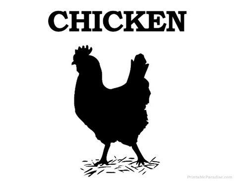 Chicken coloring page 0001 (1) coloring page for kids and adults from birds coloring pages, chicks, hens and roosters. Printable Chicken Silhouette - Print Free Chicken ...