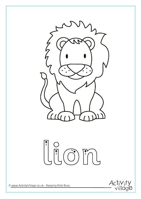 Lion Worksheets For Kindergarten