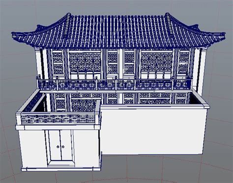 3d Model Ancient Chinese Architecture 3d Model Vr Ar Low Poly