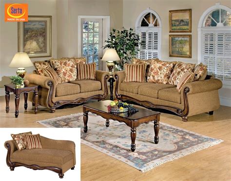 Download the perfect furniture pictures. 50310 Olysseus Sofa in Brown Floral Fabric by Acme Furniture