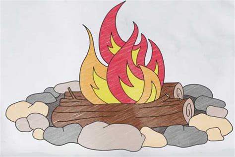 How To Draw Fire Flames Step By Step Youtube Images