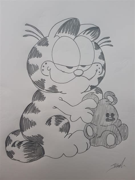 Garfield In Pencil Drawing
