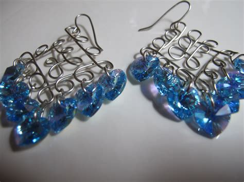 Naomi S Designs Handmade Wire Jewelry Wire Wrapped Chandelier Earring