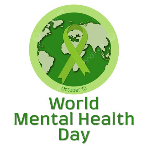 World Mental Health Day Ribbon Png Printable Templates