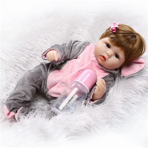 40cm Soft Silicone Reborn Baby Doll Toy Lifelike 16inch Newborn Girls