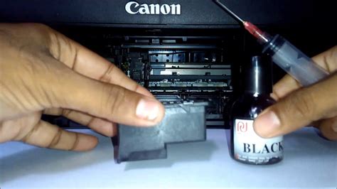 How To Refill Canon Black Ink Cartridge Youtube