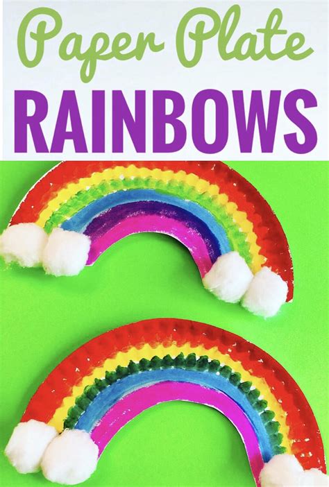 Paper Plate Rainbows Easy Spring Craft For Kids Glitter On A Dime