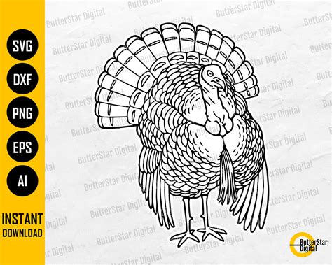 Wild Turkey SVG Turkey SVG Turkey Hunting SVG Bird Etsy UK