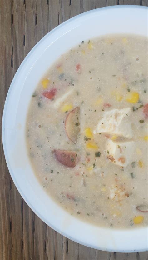 Adapted from american home cooking: Panera Bread Summer Corn Chowder - Burnt Apple
