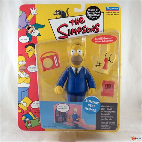 The Simpsons Sunday Best Homer Series 3 World Of Springfield Figure Playmates Ebay