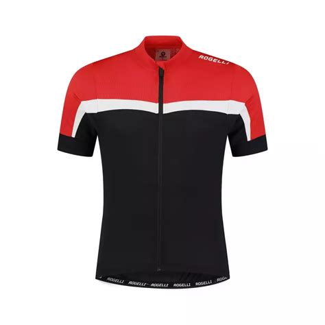 Rogelli Course Mens Cycling Jersey Black And Red Mikesport