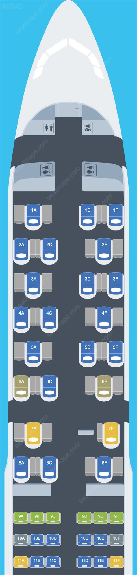 Seat Map Of British Airways Airbus A321 Aircraft