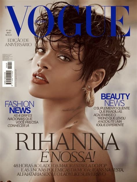 The Deluxe Delight Blog Rihanna Poses Topless For Vogue Brazil