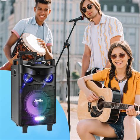 buy moukey karaoke machine outdoor speaker 10 subwoofer pa system portable bluetooth speaker