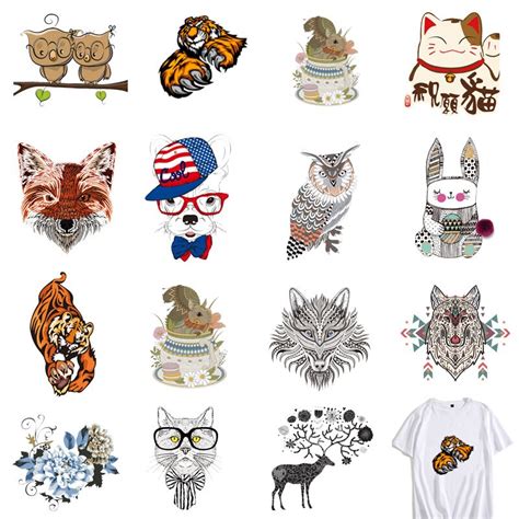 Owl Patches Heat Transfer Iron On Patch Diy Animal Sticker A Level