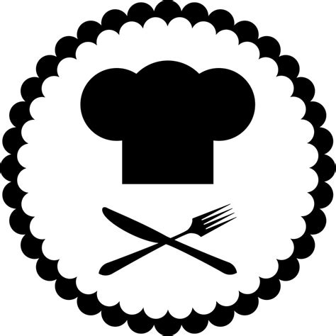 Set coutellerie icône illustration vectorielle. Sticker toque, fourchette et couteau du chef cuisinier