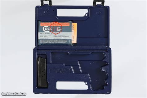 Colt Delta Elite 10mm 5 Blued Ruber Grips 2 Mags Box And Cover Box