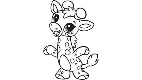 Cute Baby Giraffe Coloring Page Free Printable Coloring