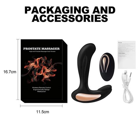Remote Control Wireless Prostate Massager Anal Plug Vibrator 12 Mode Usb Rechargeable Vibrator