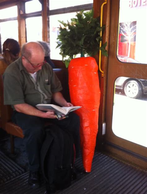 Story Behind Man Who Carries Giant Carrot Around Melbourne Cbd