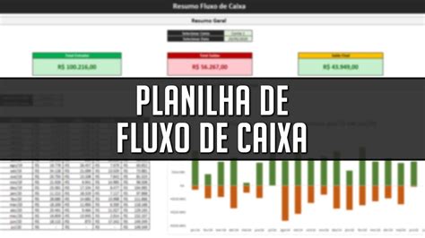 Planilha De Fluxo De Caixa Di Rio No Excel Download Gratuito Youtube