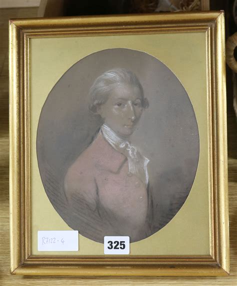 Late 18th Century English School Pastel Portrait Of