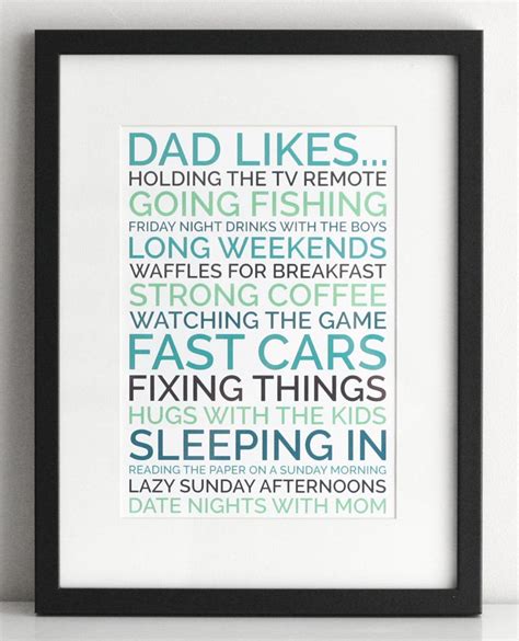 Get it as soon as thu, jul 15. Dad Likes Personalized Poster Gift