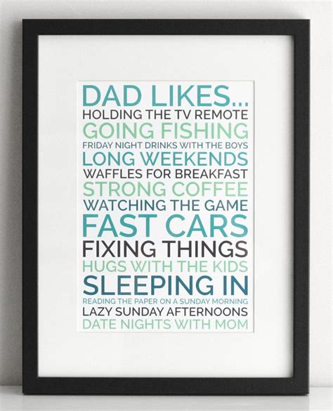 (this option is more suitable for the case when they decide what to give dad from. Dad Likes Personalized Poster Gift