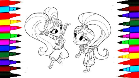 Drawing can entertain immensely both children and adults, which makes it a great family activity. Coloring Pages Shimmer and Shine l Nickelodeon Drawing ...