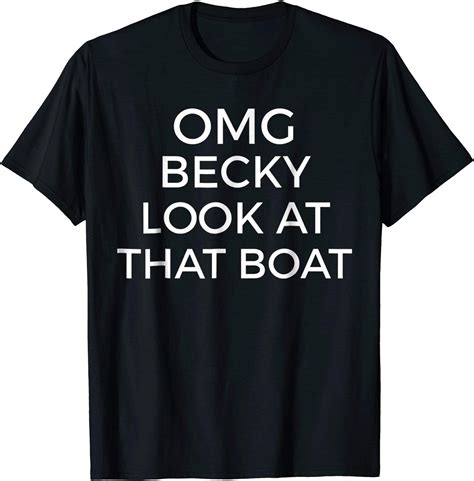 Funny Boat T Shirt Omg Beck Boat Saying Tee Shirt Male Xl Royal Blue Uk Clothing